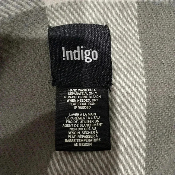 Indigo  Blanket Scarf - Picture 3 of 5